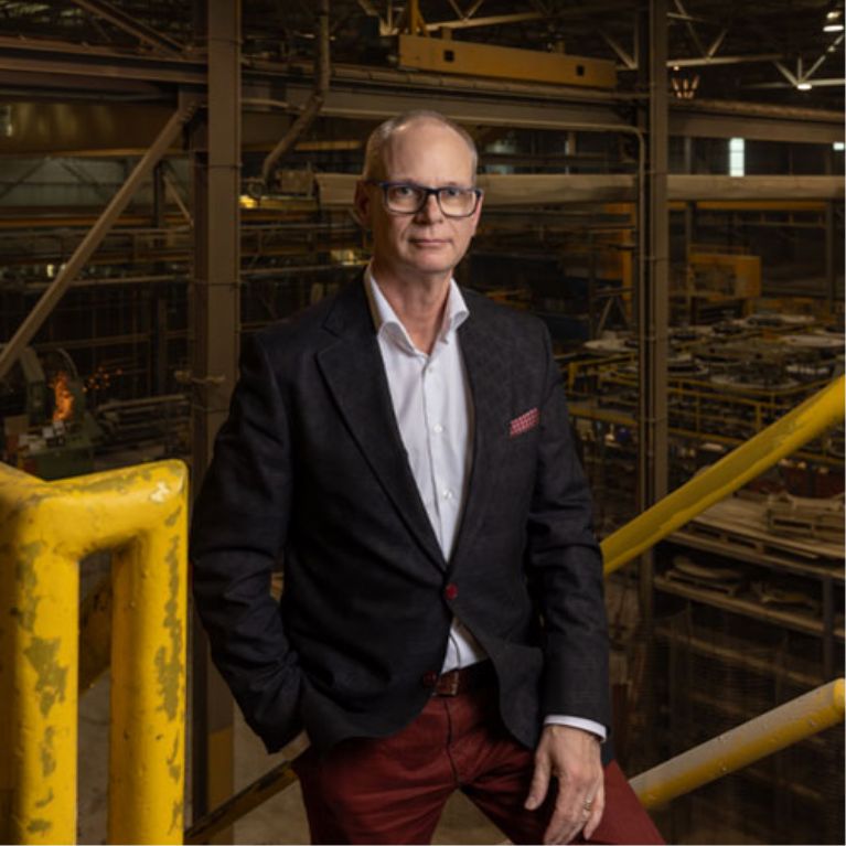 photo of Benoit Tanguay, P.Eng., Director of Sales, in the Concast plant.